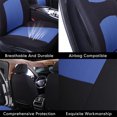 LINGVIDO Full Set Car Seat Cover,Two Tone Mesh Cloth Seat Cover Sets