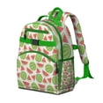 thumbnail image 2 of Student Backpack with beach watermelon lovers Print cute tropical summer fruit pattern for Students Lightweight Durable Bookbag with aesthetic refresh party style, 2 of 6