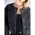 thumbnail image 3 of DARING DIVA Women's Elegant Stylish Duster Coat with Buckle Closure XS Black, 3 of 5