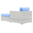 thumbnail image 6 of Lounge Chair Chaise, Rattan, Wicker, Light Grey Gray Light Blue, Modern Contemporary Urban Design, Outdoor Patio Balcony Cafe Bistro Garden Furniture Hotel Hospitality, 6 of 8