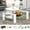 Style B, White, variant on LUVCMFT Living Room Rectangle Glass Coffee Table with Tempered Glass Top and Open Shelf, White