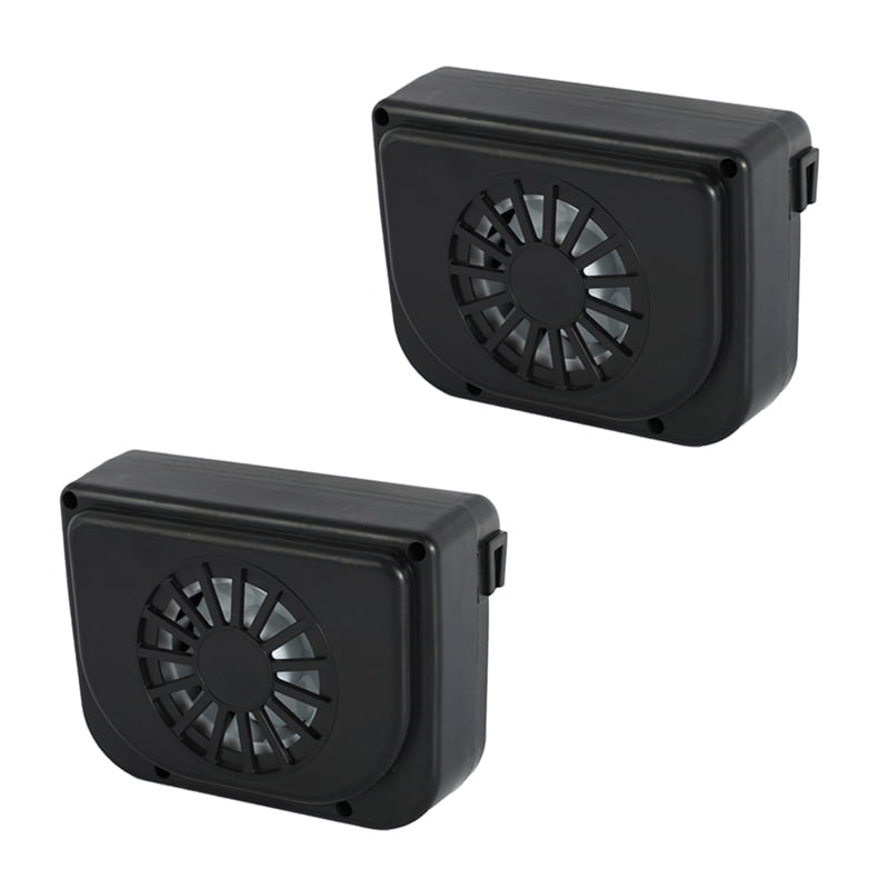 2X Solar Power Car Window Fan Auto Ventilator Cooling Vehicle Portable