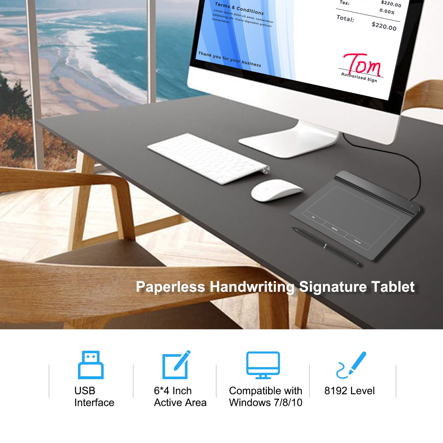 Ugee CS06 Signature Tablet Graphics Drawing Tablet Pad 6x4 ...