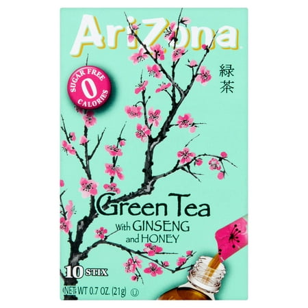 (12 Pack) Arizona Drink Mix, Green Tea with Ginseng and Honey, .7 Oz, 10 Sticks, 1