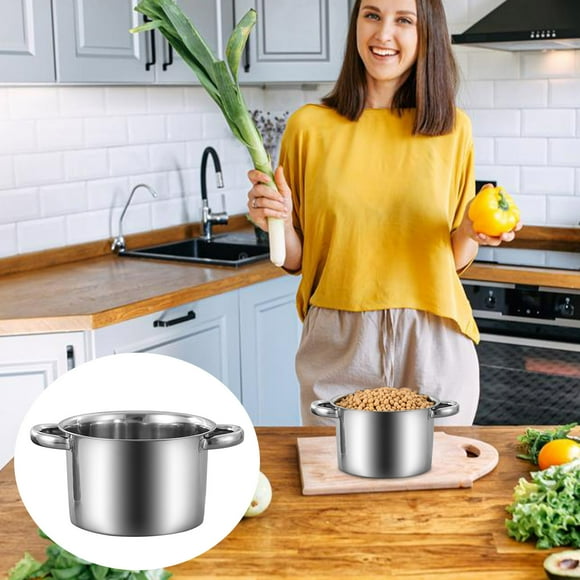 Cagogo under $5 4Pcs Stainless Steel Melting Pot, Stainless Steel Melting Pot,Candle Wax Melting Pot,Small Cooking Saucepan,Chocolate Butter Melter,Kitchen Heating Pot,Milk Boiler Pot
