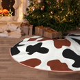 thumbnail image 6 of Daiia Brown Black Cow Drawing Merry Christmas Tree Skirt , Xmas Large Lace-up Tree Skirt, Santa Snowflakes Rustic Home Decorations New Year Party Farmhouse Decor-36", 6 of 7