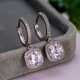 thumbnail image 1 of HomeKingdee Fashion Women's Ear Hook Earrings with Square Zirconia - Shimmering Eye-Catching Dangle Earrings for Daily Wear and Formal Occasions, 1 of 6