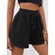 thumbnail image 1 of Pantalones cortos deportivos para mujer, cintura elástica, cierre con cordón, piernas anchas, estilo informal, pantalones cortos de verano, 1 of 7
