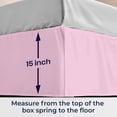 thumbnail image 4 of SGI bedding 15 inch Drop Bed Skirt Queen Size Platform Style, Classic Tailored Look, Elegant Pleated Style Dust Ruffle, Split Corners, Wrinkle Resistant Microfiber - Pink, 4 of 8
