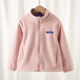 thumbnail image 3 of Luxalzxs Boys Girls Full Zip Soft Polar Fleece Jacket Outerwear Coat Lightweight Kids Winter Warm Sherpa Coat with Pockets 3-10Years, 3 of 4