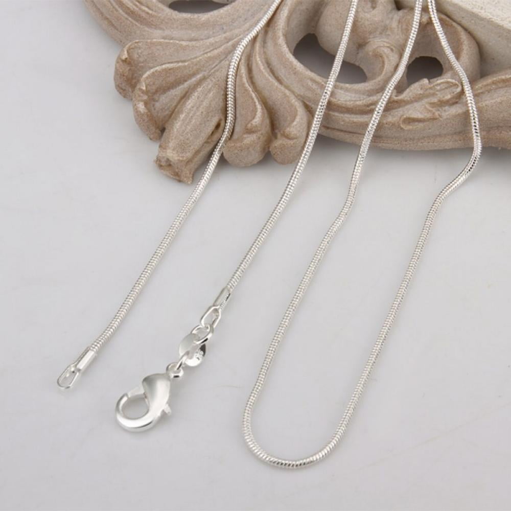 Wholesale 925 Sterling Solid Silver Plated 1mm Box Chain Necklace 16"-24" 