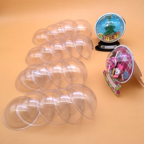 Cúpulas transparentes de plástico para dulces, 20 piezas JBQUEEN