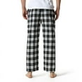 thumbnail image 4 of Mingw White,2XL Pajama Pants for Men Plaid Cozy Long Sleep Pants Soft Lounge Homewear Pants, 4 of 5