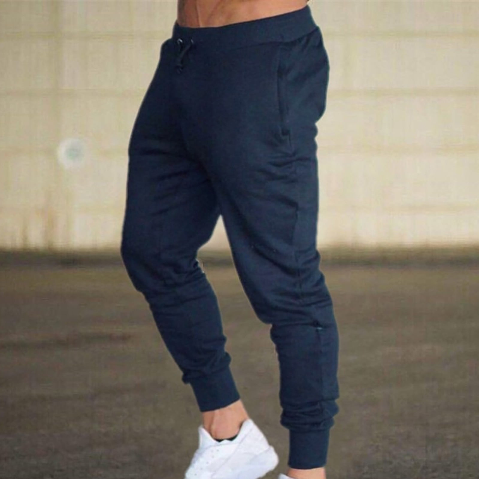 ICHUANYI Men's Fitness Training Pants Slim Casual Sweatpants Small Foot ...