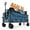 blue, variant on Ataucjin Foldable Wagon for Beach, Extra Large Collapsible Foldable Wagon for Camping, All Terrain Beach Wagons Extended with Cup Holders,460 lbs Capacity