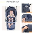 thumbnail image 4 of Poussette Réversible pour Bébé, Poussette de Voyage Compacte Pliable avec Dossier Inclinable Réglable et Auvent, 4 of 9