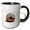 Black/White, variant on 3drose, Young Spur Thighed Tortoise Looking Out of Its Shell Cut Out, 11oz Two-tone Red Mug