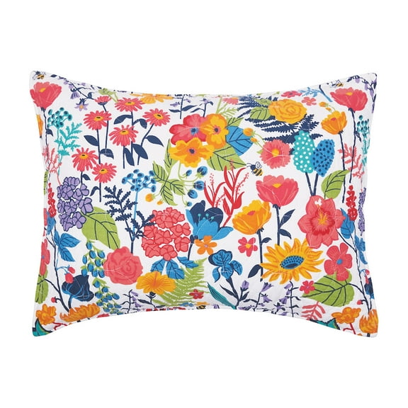20" x 26" Quinn Floral Cotton Standard Sham - Machine Washable