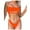 Orange, variant on Plus size Swimsuits Women's Bikini Solid Set Swimsuit One Piece Filled Bra Swimwear Beachwear Orange S(S)
