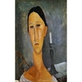 thumbnail image 3 of Modigliani, Amedeo 10x14 Black Modern Framed Museum Art Print Titled - Hanka Zborowska with a Candlestick, 3 of 5