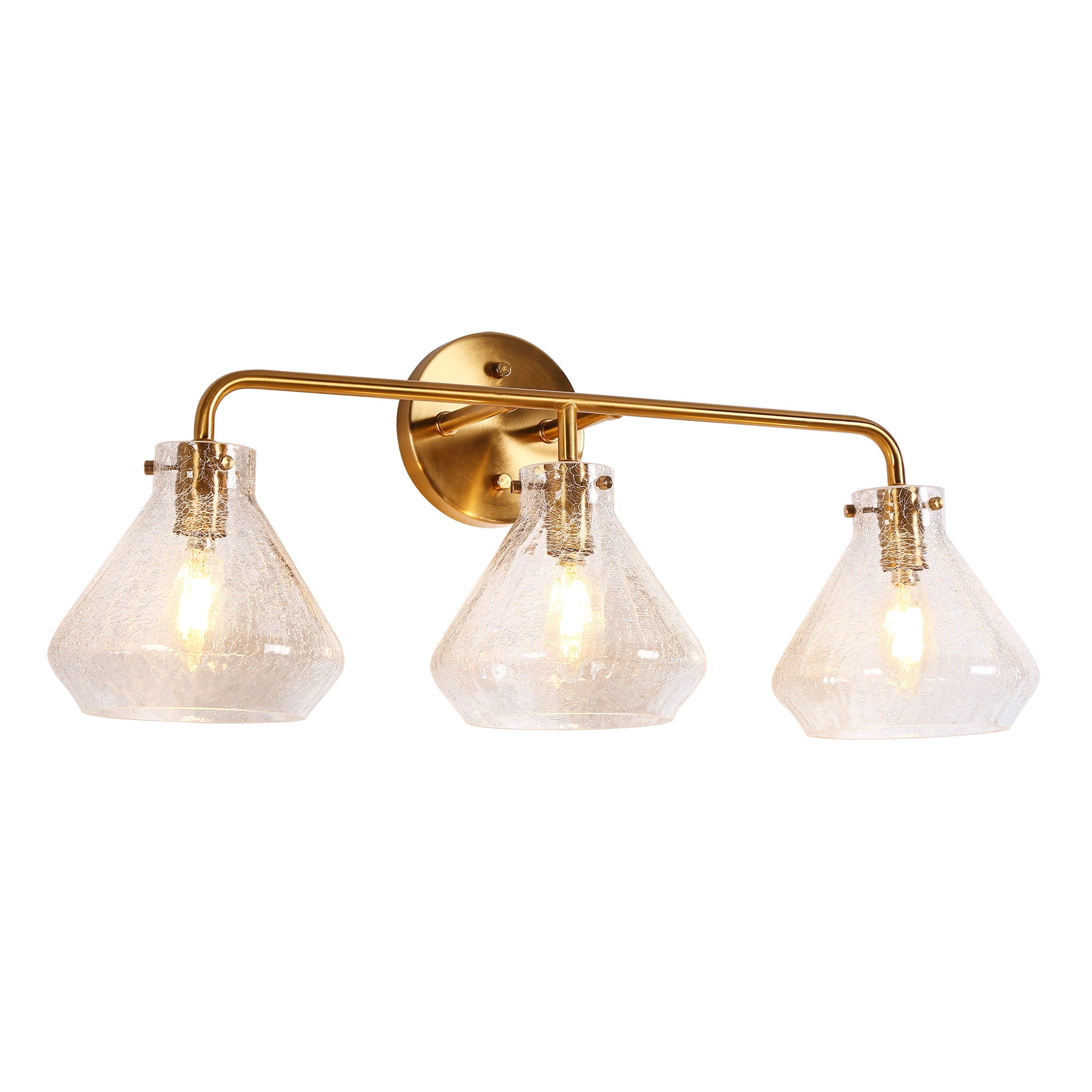 Digipurve 23.6-in 3 Light Polished Gold Modern/contemporary Bathroom Vanity light