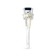 thumbnail image 4 of ANGARA Natural 1 Ct Sapphire and Diamond Twisted Vine Ring in 14K White & Yellow Gold for Women (Size-6mm) | September Birthstone, Anniversary, Jewelry Gift for Women | Natural Blue Sapphire Ring, 4 of 10