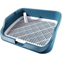 Dog Toilet Litter Tray, Puppy Potty Tray Trainer Corner, Pet Pee Toilet for Small Dog Puppy, Blue