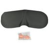 3D Black Sleeping Eye Mask Blindfold | With Earplugs Shade Seamless Curves Relaxing Sleep Wake Up Well Rested