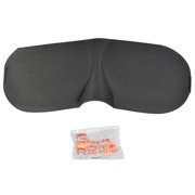 3D Black Sleeping Eye Mask Blindfold | With Earplugs Shade Seamless Curves Relaxing Sleep Wake Up Well Rested