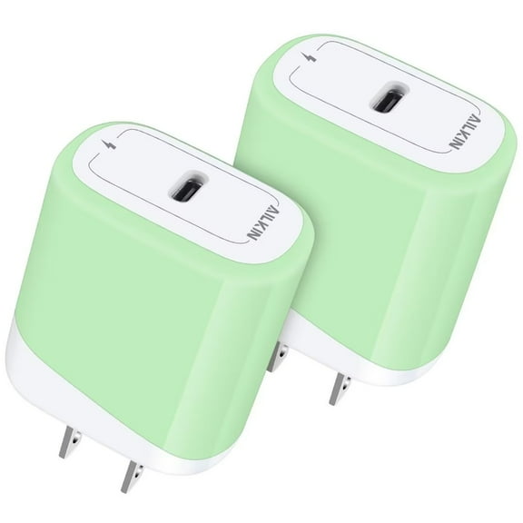 USB C Charger Wall Charger Block,2PCS AILKIN PD 20W Type C Block Charger Fast Charging Charger Plug Power Adapter USB C Brick Cube For Android Phone Fast Charger Block