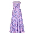 thumbnail image 6 of Qiylii Women Summer Beachwear Dress, Strapless Pleated Elastic Chest Floral Cake Dresses for Female, 6 of 9