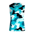 thumbnail image 5 of YLSDY Men's Camouflage Sleeveless Hooded Vest, Basic Drawstring Pullover for Sports and Casual Outfits Blue XL, 5 of 9