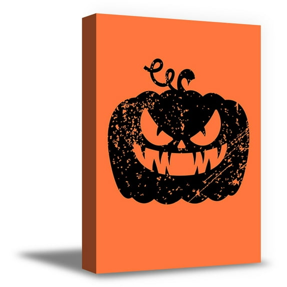 Awkward Styles Halloween Canvas Wall Art Angry Pumpkin Home Decor Prints