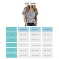 thumbnail image 2 of Woman Blouse, Machine Washable Soft Pretty Design Women T Shirt V Neck  For Indoor ANGGREK Estampado De Leopardo Negro Sobre Blanco L, 2 of 4