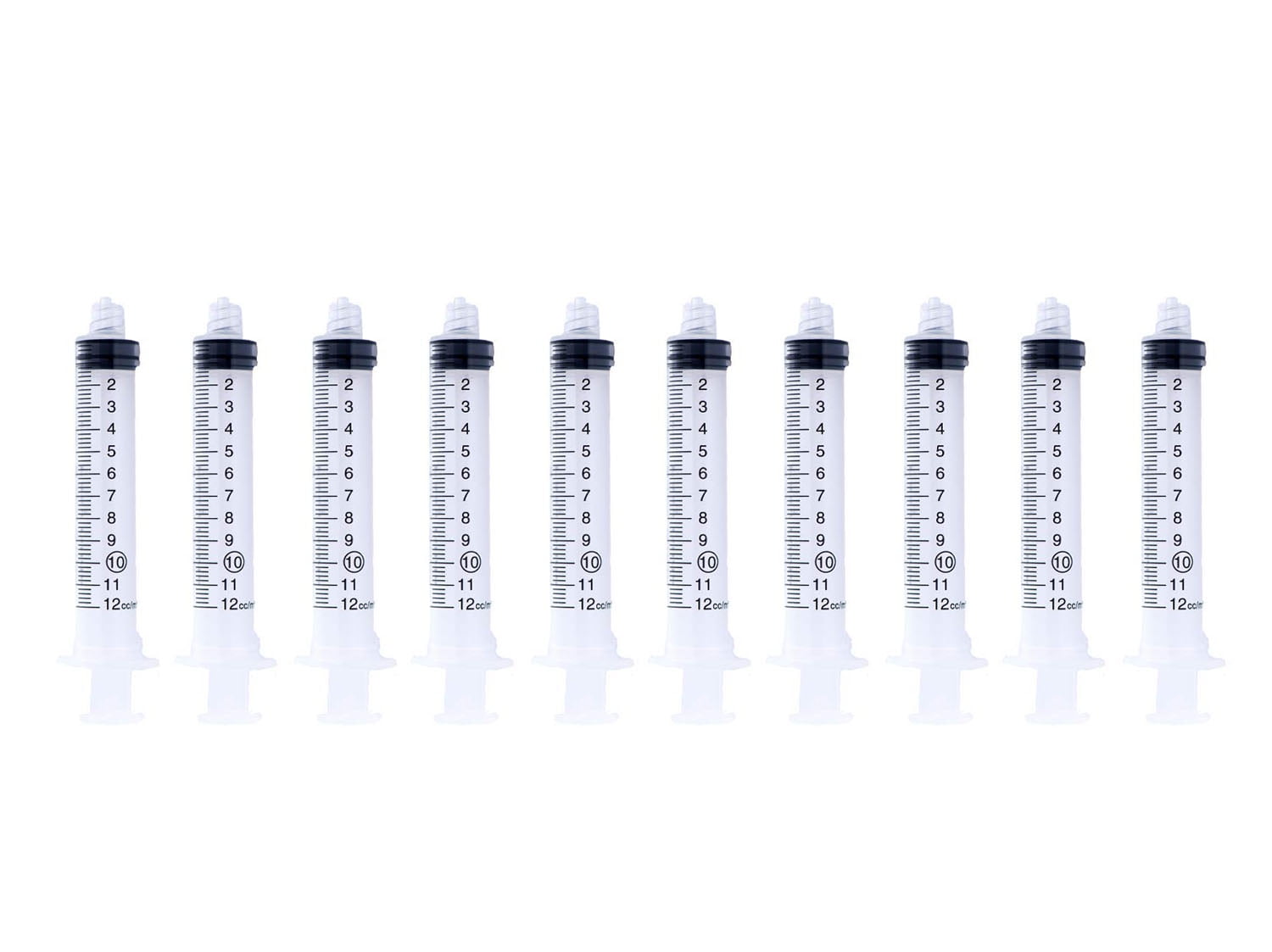 10ML Sterile Syringe Only with Luer Lock Tip 10 Syringes Without a