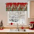 thumbnail image 2 of Valances for Windows Christmas Tree Rod Pocket Cafe Window Treatments Valance Curtains for Kitchen Bathroom Laundry Basement Windows 60"x18", 2 of 7