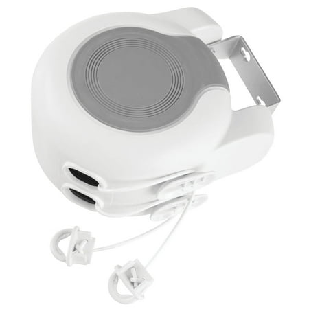 

Odies Indoor/Outdoor Retractable Clothesline - Adjustable 42ft Double Lines - Durable Plastic Reel Dryer for Hanging Wet or Dry Clothes in Bathroom Laundry Patio Balcony - White