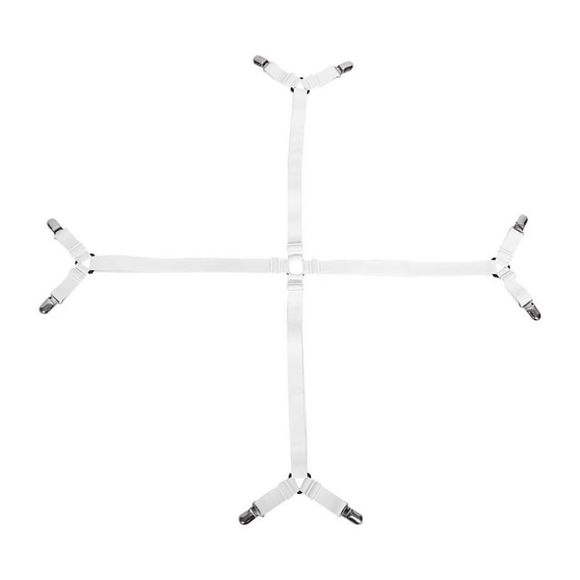 Outbit Attaches pour draps - Matelas élastique à entrecroisement(Blanc)