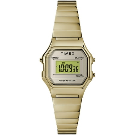 Timex Women's Classic Digital Mini Gold-Tone Watch, Stainless Steel Expansion (Best Classic Womens Watches)
