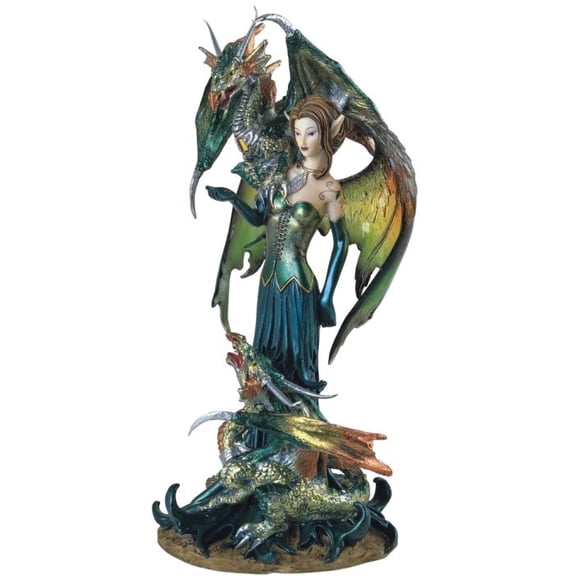Fairy Collection Pixie with Dragon Fantasy Figurine Figure Decoration