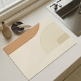 thumbnail image 6 of 15.7x11.8in Absorbent Kitchen Draining Mat, Heat Resistant Countertop Protector with Rubber Backing Beige, 6 of 6