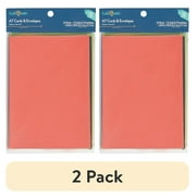 (2 pack) Hello Hobby A7 Blank All Occasion Greeting Cards, Primary Colors with Envelopes 5" x 7" (12 Count)