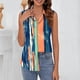 thumbnail image 4 of TaTaai Summer Printed Top Lightweight Soft Women's Casual Fashion Lapel Button Sleeveless Short Sleeve Loose Office Smart-Casual Blouse Gift, 4 of 6
