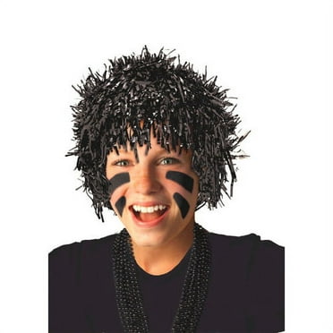 Black Tinsel Fun Wig (1ct)
