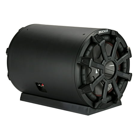Kicker CWTB 10 Inch Ultra Deep Loaded Trunk Mounted Tube Sub Speakers, Black