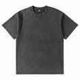 thumbnail image 2 of Zimjoy Gray Tshirt Men Casual Washed Cotton T Shirts for Men Loose Fit Short Sleeve Oversized Tshirts for Men Crew Neck Vintage Fashion Clothing, Dark Gray XL, 2 of 8
