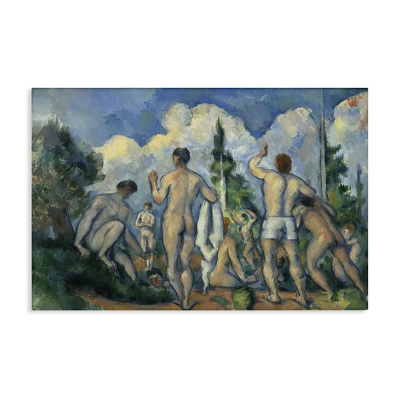 Stupell Industries Classic Cezanne Bathers People Painting Wrapped Canvas Art Print Wall Art, 24 x 16