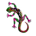 thumbnail image 4 of Estatuas de metal para decoración de jardín, gecko, lagarto, decoración de pared rosa, 4 of 9