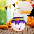 thumbnail image 6 of Wadada 1 Pack Halloween Candy Bags Plush Trick or Treat Bucket Pumpkin Tote for Kids Candy Treats Halloween Buckets Halloween Pumpkin Baskets Handbag for Kids Costume Party Favors Supplies(Halloween), 6 of 6