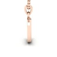 thumbnail image 3 of SuperJeweler O Initial Necklace In Heavy 14 Karat Rose Gold With Free 18 Inch Cable Chain, For Women, 3 of 6